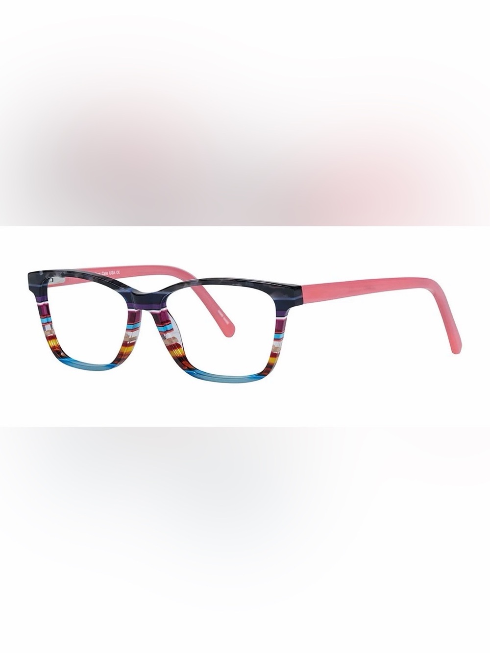 Multicolor Striped Women's Eyewear glasses Frame - Fashionable Accent